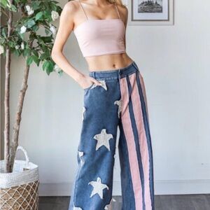 Oli & Hali Stars and Stripes wide leg pants